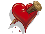 Beaten heart - beaten brushed broken heart