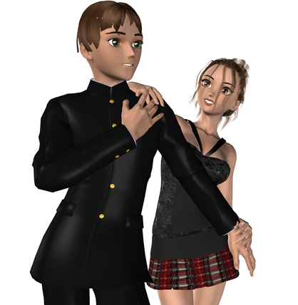 Young Love - Two young people in love.