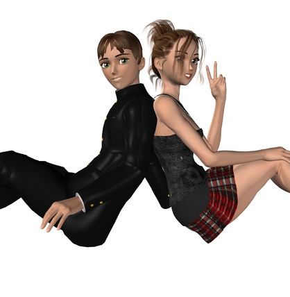 Young Love - Two young people in love.