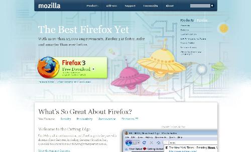 Firefox 3 - Firefox 3 Home page screenshot? Are you using Firefox 3?  I am yet to install it.