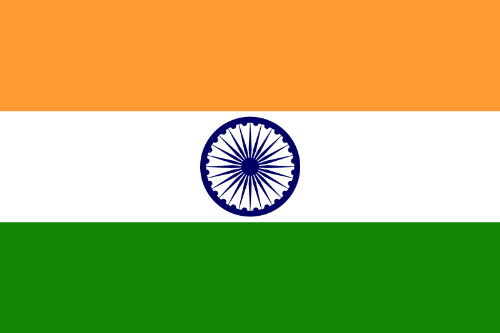 indian flag - The national flag, adopted in 1947, is based on the flag of the Indian National Congress, which was established in 1885 to press for independence. the flag's orange color symbolizes courage and sacrifice, white stands for peace and truth, and green is for faith and chivalry, and blue represents the color of the sky and the ocean. The central motif is a Chakra, or Buddhist spinning wheel. The 24 spokes of the wheel correspond with the 24 hours of the day, implying that there is life in movement and death in stagnation.