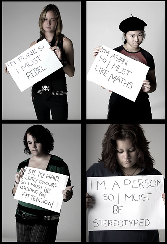 Stereotypes - Stereotypes show a level of racial insensitivity not actually racism. There are no real stereotypes on people that fit into stereotypes!