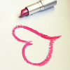 Lipstick heart - A lipstick heart