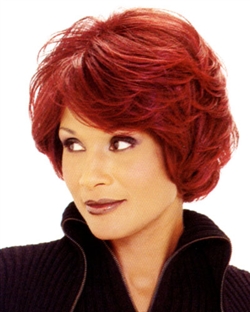 Cute red cropped wig - This is a style I'd like to try one day.