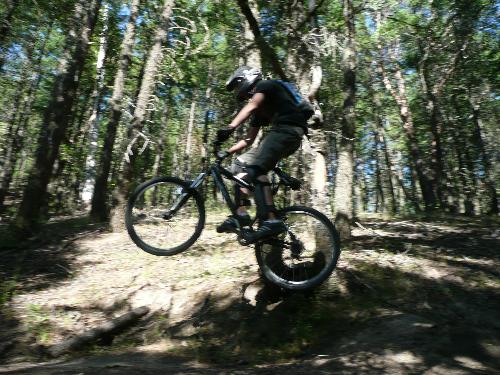 Downhill Jump - Me doing a little jump on a local trail.