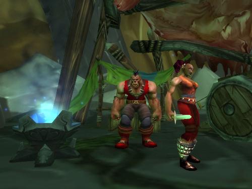 Orcs in Lower City - A pair of tough looking Orcs in Shattrath's Lower City.