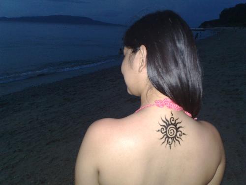 Sun - my henna tattoo during one great summer vacation at puerto galera!