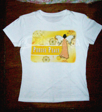 my winning shirt design - this is how the design looks when printed on a shirt.