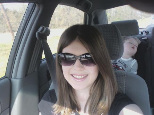 me - Me in the car...