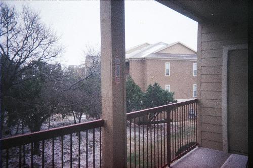 Christmas 2006 - This is a pic I took off my balcony during Christmas 2006. We just got a little bit of snow that dusted the ground and rooftops.