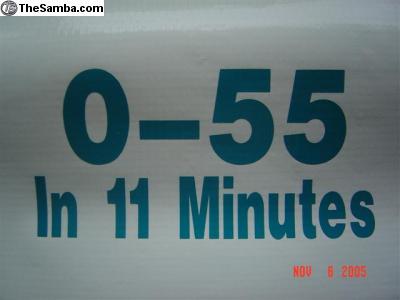 slowpoke - the sticker say's it all! These buses are for the slow lane. They take their time ,lol
