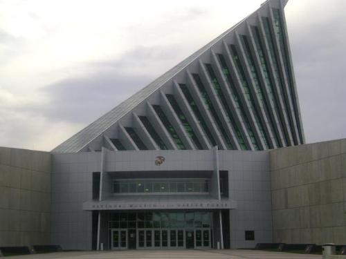 USMC museum - This is a picture of the very nice USMC museum in Virginia. The military and government spared no expense when building this. They are planning on building more attached and around this building instead of building more base housing.