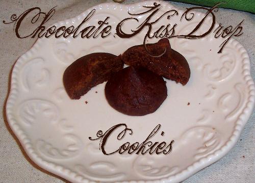 Chocolate Kiss Drop Cookies - Some chocolate cookies I made and sell on my Etsy shop.