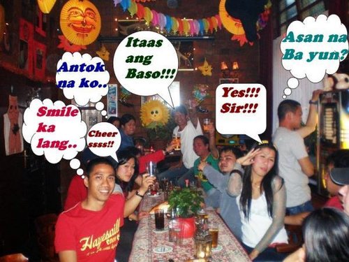 Our team hanging out in the caffe - We do this every sunday after game(basketball) Before we go to kuya's house(kuya means older brother) we hang out first in the caffe and have fun...