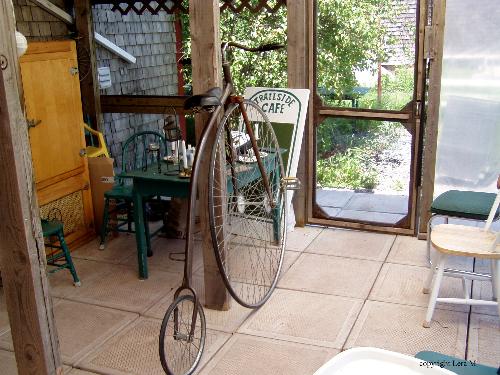 Very old bike - This picture was taken in Canada. We went biking on Prince Edward Island and this little luncheonette place is on the trail.