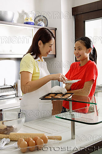 my mother - mother and daughter in kitchen