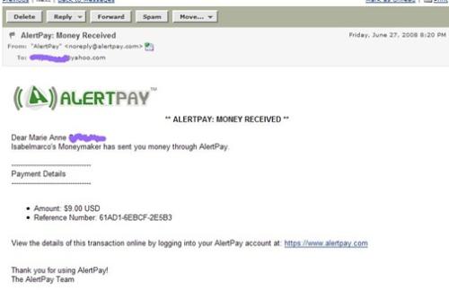 Payment Alert from Isabel Marco - Happy to get this email showing payment from IsabelMarco PTC site.