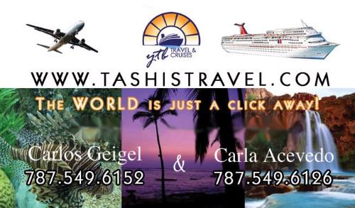business card - Tashis Travel business card