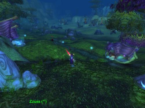 Warsong Gulch - The battlegound of Warsong Gulch looks peaceful enough but is about to explode with PVP combat.
