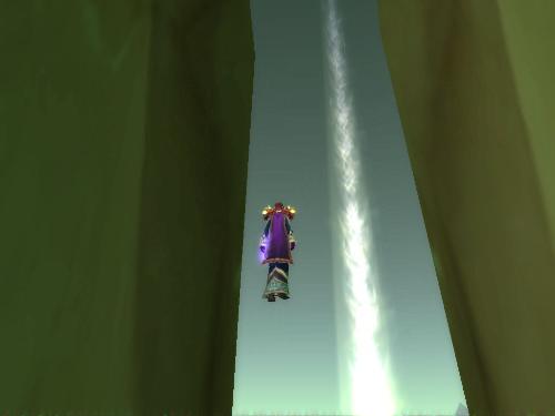Plummeting, Slowly - One of the advantages of being a mage is being able to jump from high places then activating the spell 'slow fall' and slowly drifting to the ground.