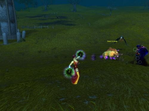 Shadowbolt - Warlocks have powerful spell such as shadowbolt seen here.