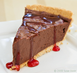 cake - a cherry chocolate mouse! isn't delicious!