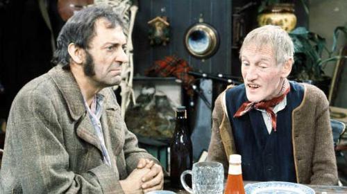Steptoe and Son - Harry H Corbett and Wilfred Brambell in the classic BBC TV series.