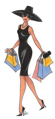 Lady shopping - A lady with shopping bags