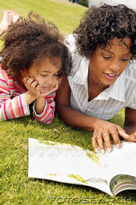 reading - mother and daughter are reading.
