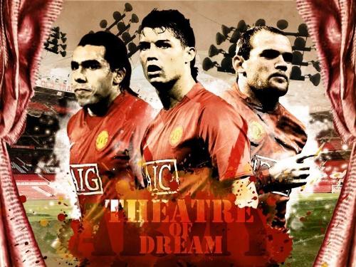 Football - Ronaldo, Rooney and Tevez - The strike force of Manchester United