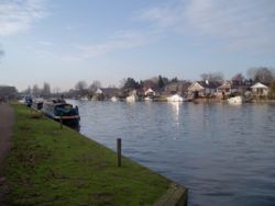 The Thames river at Walton in Surrey - The thames river at Walton-upon-Thames in Surrey.............................................