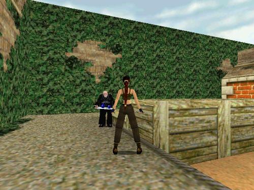 Lara's Butler - Lara's elderly butler roams the grounds following Lara in TR2.