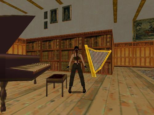 Lara's TR2 House - Among other knicknacks Lara has some musical instruments in her mansion.