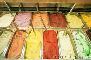 ice cream - assorted ice creams.