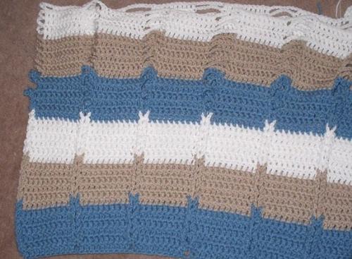 Another Afghan of Mine - This pattern is called 'Trail of Tears' and is very easy to work up. 