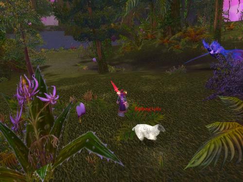 Polymorph - This cuddly sheep is actually a ferocious linx thanks to the mage spell polymorph.