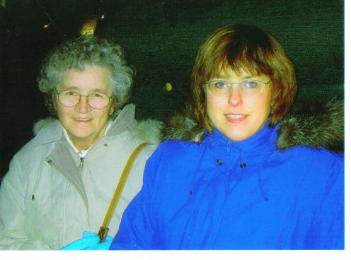 Bea and Brenda Fossum - This is a picture of my mom, Bea, and my beautiful wife, Brenda.