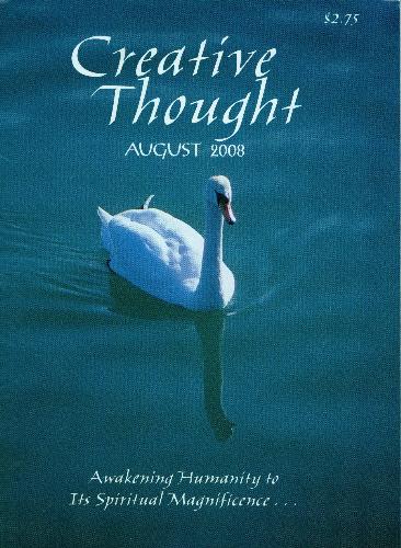 My Photo on The Cover Of The August 2008 issue of  - image of the August 2008 issue of Creative Thought Magazine where my Mute Swan image appears.