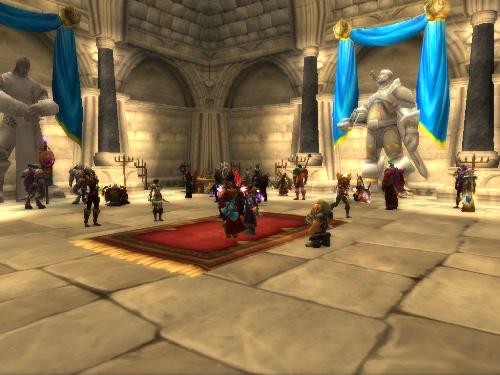 PVP Lounge - All these players are eagerly waiting for their battlegrounds to start.