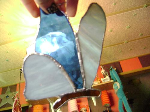 Stained glass butterfly - Glass butterfly that I made my senior year in high school.