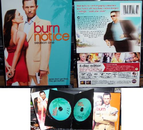 Burn Notice Season 1 on DVD - Gosh, one of my totally favorite shows! It's only on during the summer though unfortunately. Just season one from last summer on DVD cuz it just came out and its all mine which makes me very happy!