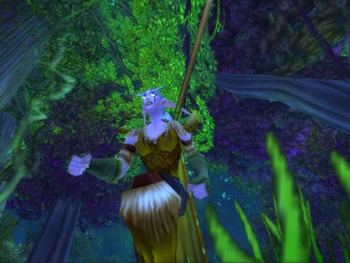 Night Elves - Night Elves blend in well with the forest.