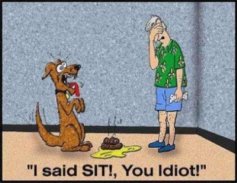 dog and boss - he asked some thing dog did some thing