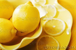 lemon - lemons and lemon slices.