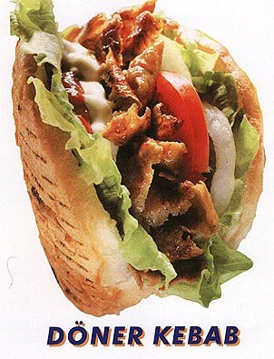 A Kebab - A picture of a kebab, one of my favourite foods..hm it looks so tasty to me...