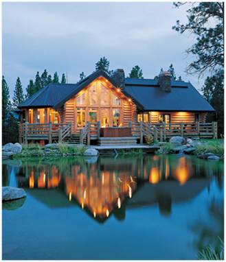 house - beside a lake
