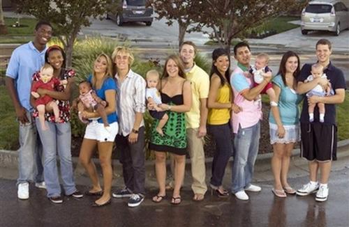 The Baby Borrowers - A picture of those who participated in the reality tv experiment...