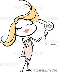 hair - woman drying hair