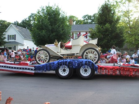Restored Old car - One of the many restored old cars in our fourth of july parade.