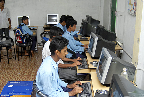 students - Students share the information on the computers more efficiently.